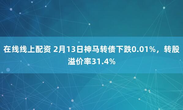 在线线上配资 2月13日神马转债下跌0.01%，转股溢价率31.4%