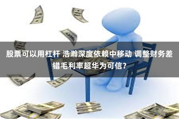 股票可以用杠杆 浩瀚深度依赖中移动 调整财务差错毛利率超华为可信？