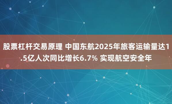 股票杠杆交易原理 中国东航2025年旅客运输量达1.5亿人次同比增长6.7% 实现航空安全年